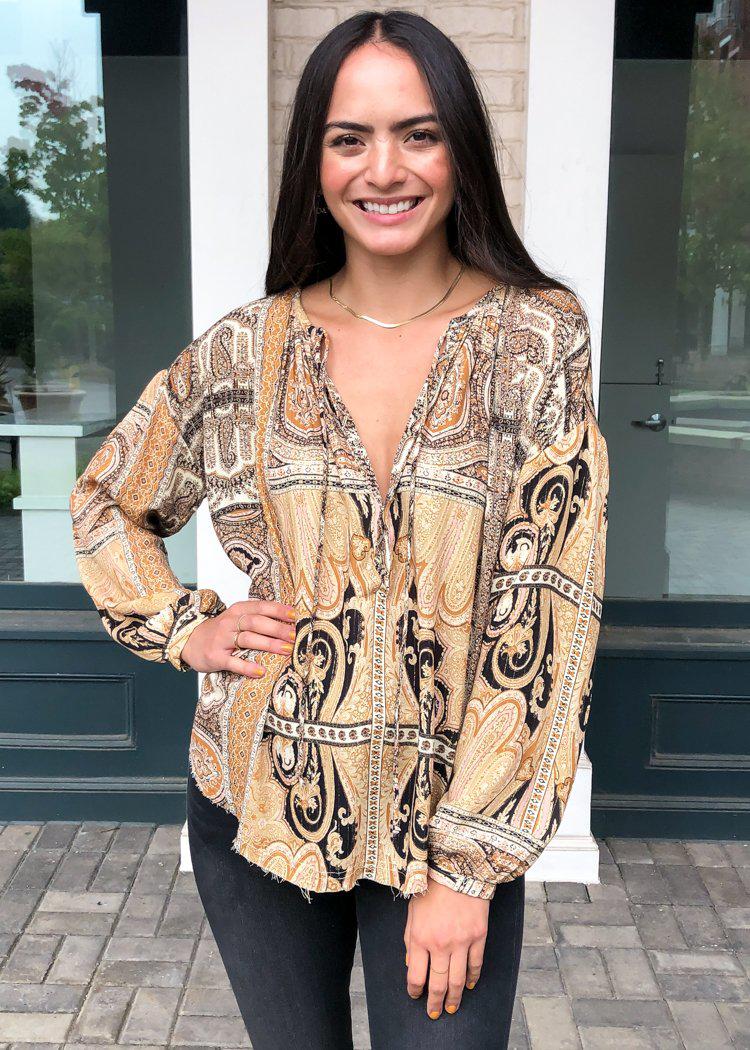 Santa Rosa Peasant Blouse-***FINAL SALE***-Hand In Pocket