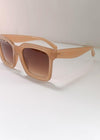 AJ Morgan Realm Retro Square Frame Sunglasses - Cream-Hand In Pocket