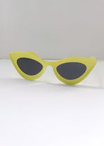 AJ Morgan Squeeze Me Trendy Cat Eye Sunglass - Lime Green-Hand In Pocket