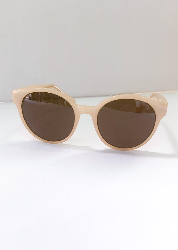 AJ Morgan Millie Modern Cat Eye Sunglasses - Bone-Hand In Pocket