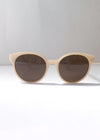AJ Morgan Millie Modern Cat Eye Sunglasses - Bone-Hand In Pocket