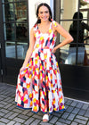 THML Sayulita Multi Colored Tiered Maxi Dress-Hand In Pocket