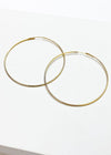 Khloe Thin Oversized Gold Hoops-Hand In Pocket
