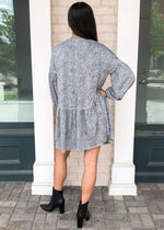 Karlie Franklin Snake Print Drop Waist Sweatshirt Dress-Hand In Pocket