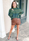 RD Style Ramona Ombre Crewneck Sweater- Green-Hand In Pocket