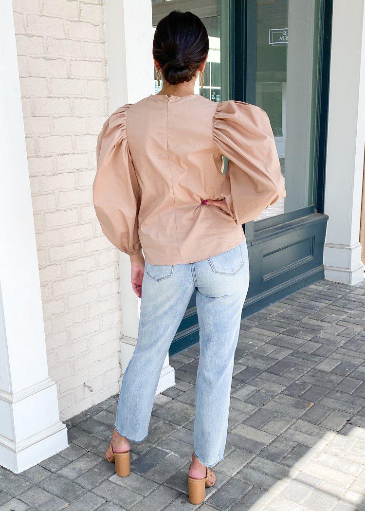 Maeve Puff Sleeve Top-Hand In Pocket