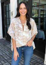 Buddy Love Dave Short Sleeve Kimono Top - Cowhide-Hand In Pocket