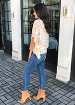 Buddy Love Dave Short Sleeve Kimono Top - Cowhide-Hand In Pocket