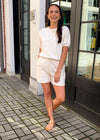 RD Style Crew Neck Puff Sleeve Pullover - Almond Milk-Hand In Pocket