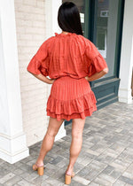 Sulawesi Smocked Waist Dress-Rust ***FINAL SALE***-Hand In Pocket