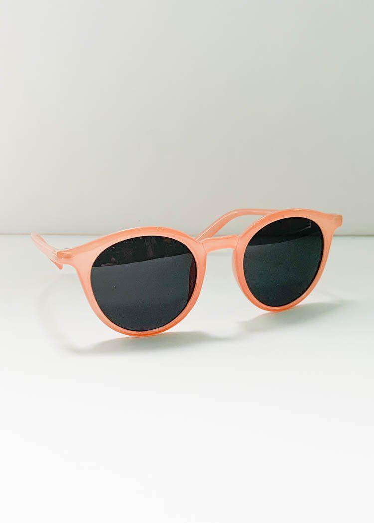 AJ Morgan I Catalina Modern Lennon Sunglasses-Peach-Hand In Pocket