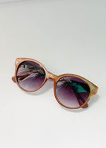 AJ Morgan Millie Modern Cat Eye Sunglasses-Brown-Hand In Pocket