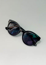 AJ Morgan Millie Modern Cat Eye Sunglasses-Black-Hand In Pocket