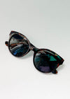 AJ Morgan Millie Modern Cat Eye Sunglasses-Tortoise-Hand In Pocket