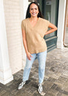 Carly Cap Sleeve Sweater Vest ***FINAL SALE***-Hand In Pocket
