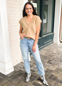 Carly Cap Sleeve Sweater Vest ***FINAL SALE***-Hand In Pocket