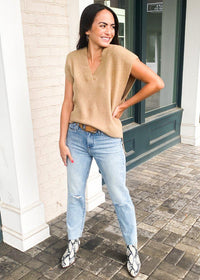 Carly Cap Sleeve Sweater Vest ***FINAL SALE***-Hand In Pocket