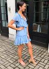 Buddy Love Roxy Mini Dress - Powder Blue-Hand In Pocket