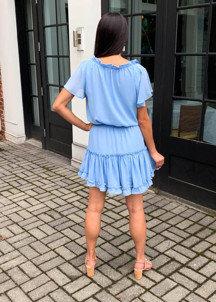 Buddy Love Roxy Mini Dress - Powder Blue-Hand In Pocket