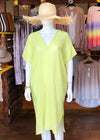 Bobi Gauzy Side Slit V Neck Midi Dress -***FINAL SALE***-Hand In Pocket
