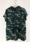 Bwindi Button Front Short Sleeve Shirt - Camo-Hand In Pocket