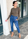 Bobi Essential Bishop Sleeve Crew Neck Tee - ***FINAL SALE***-Hand In Pocket