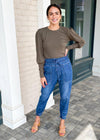 Bobi Essential Bishop Sleeve Crew Neck Tee - ***FINAL SALE***-Hand In Pocket