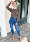 Bobi Essential Bishop Sleeve Crew Neck Tee - ***FINAL SALE***-Hand In Pocket