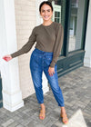 Bobi Essential Bishop Sleeve Crew Neck Tee - ***FINAL SALE***-Hand In Pocket