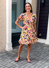 Frnch Aimy Puff Sleeve Floral Wrap Dress ***FINAL SALE***-Hand In Pocket