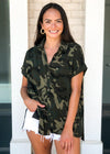 Bwindi Button Front Short Sleeve Shirt - Camo-Hand In Pocket