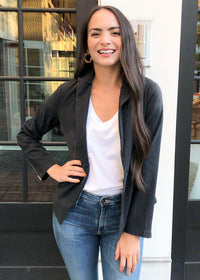 Chaser Stretch Cotton Twill Hooded Blazer-***FINAL SALE***-Hand In Pocket