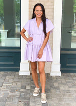 Karlie Wisteria Tiered Dress-Hand In Pocket