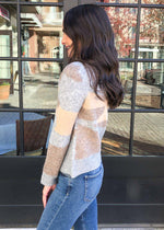 THML Feeling's Neutral Camo Sweater - Natural-Hand In Pocket