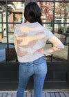 THML Feeling's Neutral Camo Sweater - Natural-Hand In Pocket