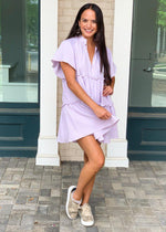 Karlie Wisteria Tiered Dress-Hand In Pocket