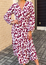 Cassis Wrap Dress-Hand In Pocket