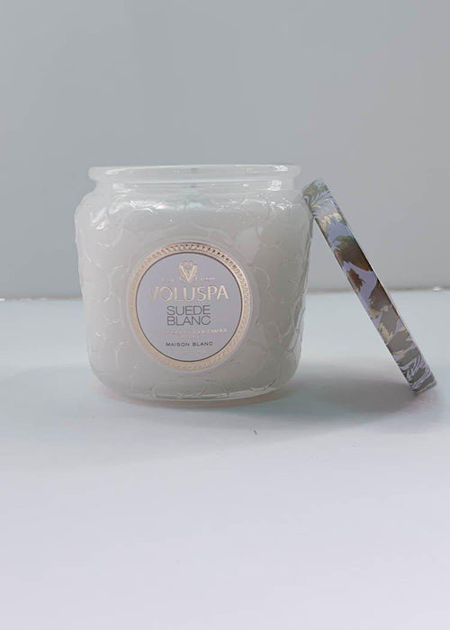 Voluspa Petite Jar Candle - Suede Blanc-Hand In Pocket