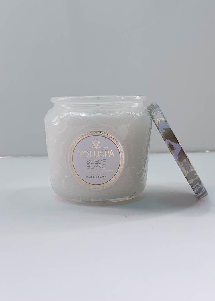 Voluspa Petite Jar Candle - Suede Blanc-Hand In Pocket