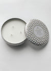 Voluspa 3 Wick Tin Candle - Suede Blanc-Hand In Pocket