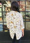 Velvet Heart Riley Button Down Top -Tiger Stripe-Hand In Pocket