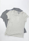 Michael Stars Trudy Tee- Sterling-Hand In Pocket