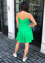 Miramar Babydoll Inspired Shift Dress - Green-Hand In Pocket