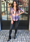 Velvet Heart Riley Button Down Top -Tie Dye-Hand In Pocket