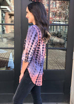 Velvet Heart Riley Button Down Top -Tie Dye-Hand In Pocket