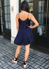 Miramar Babydoll Inspired Shift Dress - Deep Navy-Hand In Pocket