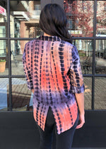 Velvet Heart Riley Button Down Top -Tie Dye-Hand In Pocket