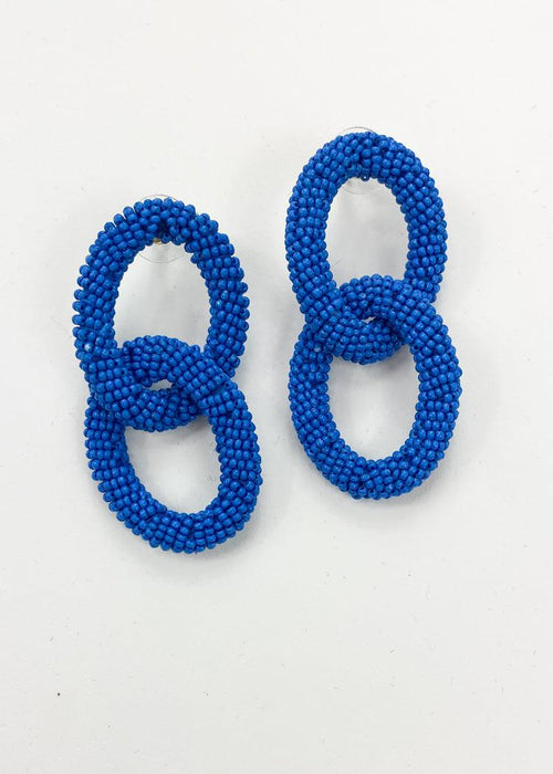 Solmar Link Hoops- Blue-Hand In Pocket