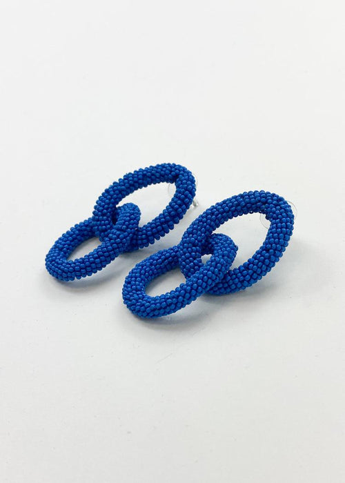 Solmar Link Hoops- Blue-Hand In Pocket