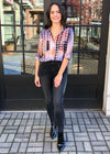 Velvet Heart Riley Button Down Top -Tie Dye-Hand In Pocket